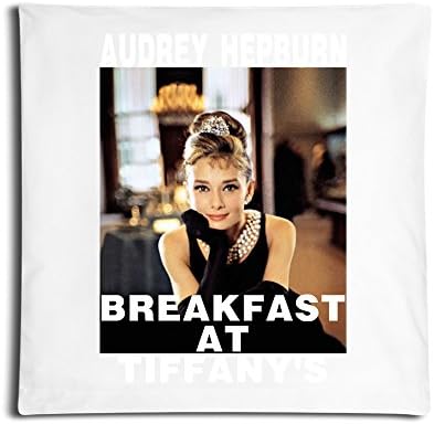 GuuiHome Throw Pillow Case Audrey Hepburn Breakfast At Tiffany 18" X 18"