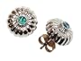 0.30 cttw Genuine Emerald Earrings in 14 kt White Gold LIFETIME WARRANTY