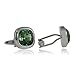Mens Erinite Green Crystal Cufflinks with Travel Presentation Gift Box