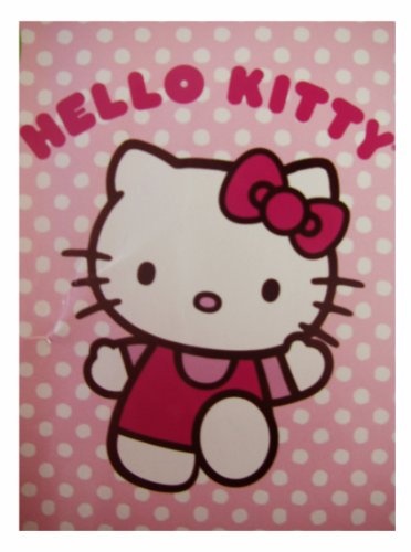Sanrio Hello Kitty Blanket – Twin Size Kitty Micro Sherpa Throw – kitty Dots