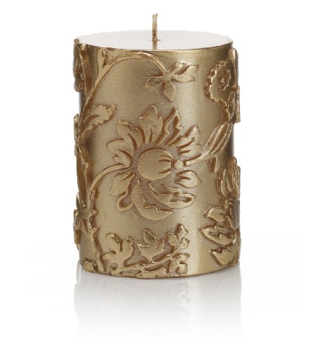 Gilded Pillar Candle