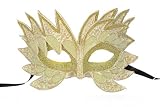 Beautiful Venetian Mask Gold Glitter Masquerade Party Mask