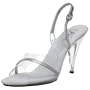 Pleaser Women's Caress 456 Sandal,Clear,11 M US