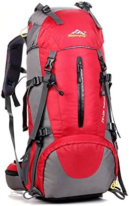 Outdoor Waterproof Backpack for Mountaineering Camping Hiking 50L (Red)