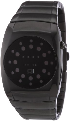 01TheOne Women's LL202R2 Lightmare Red LED Black Ion-Plated Watch