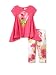 Youngland Baby-girls Infant Knit Short Sleeve Top With Knit Printed Legging, Pink, 12 Months