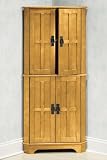 Craftsman Corner Four door Cabinet With Wood Doors