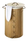 Wenko 17753100 W�schetruhe Bamboo - mit W�schesack, Bambus, � 35 x 60 cm, 55 Liter, natur