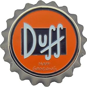 Mens SIMPSONS DUFF BEER BOTTLE CAP Punk Rock Metal Belt Buckle