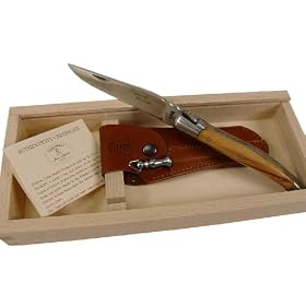 Laguiole Pocket knife+leather sheath wood or horn handle by Laguiole