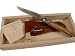 Laguiole Pocket knife+leather sheath wood or horn handle