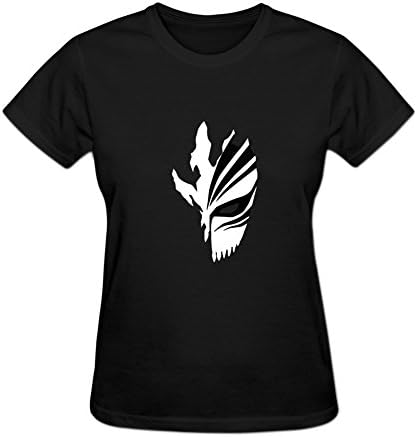 ZIFG women's Personalized Japan Anime Bleach Death Mask Casual Short Sleeve tshirt L Black