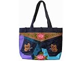Handbag Heaven Denim & Satin, Embroidered Shoulder Bag