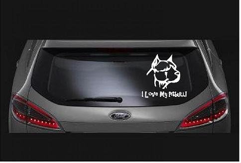 I Love My Pitbull,custom Vinyl Decal/bumper Sticker for Windows,cars,trucks,macbooks.etc.#98122