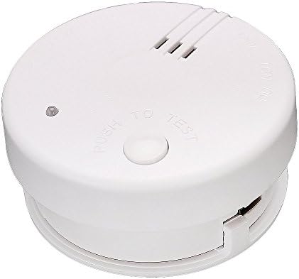 Tekmun KD-128A Optical Mini Smoke Detector Alarm (72mm x 37mm) Includes 3 CR2450 Batteries and Mounting Hardware for Home Garage Boats and RV