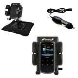 Auto Bean Bag Dash Holder with Car Charger for the RCA M4508 Lyra Digital Media Player – uses Gomadic TipExchange Technology