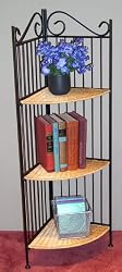 4D Concepts Metal and Wicker Shelf