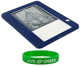 Dark Blue Silicone Skin Case for Amazon Kindle 2 E-Reader Reading Device (Kindle NOT Included)
