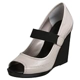  : Nine West Women's Wildorchid Wedge Mary Jane,Lt Grey,9.5 M US