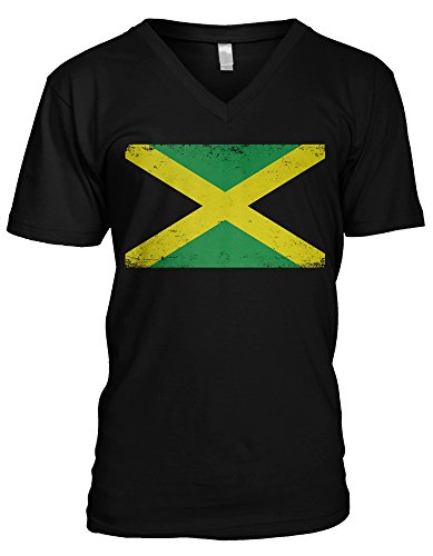 Jamaican Flag Men's V -neck T-Shirt Tee