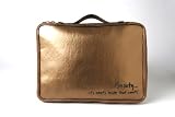 Best Price MIAMICA INNER BEAUTY 4 PIECE METALLIC BRONZE DESIGN LARGE TRAVEL COSMETIC CASE MAKEUP BEAUTY TOILETRY BAG HOLDER ORGANIZER