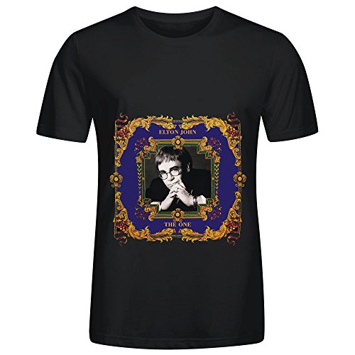 Elton John The One Tour Electronica Mens O Neck Graphic Shirt Black