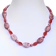 Handmade Jasper, Pearl, Aventurine & Silver Necklace