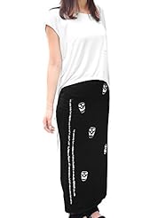 Colorblocking High-Low-Hem Cotton/Polyester Two-Toned Round Neck Off the Shoulder Sleeveless  Dress