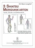3 Shiatsu Meridiankarten: Vorder-, Rücken- und Seitenansicht