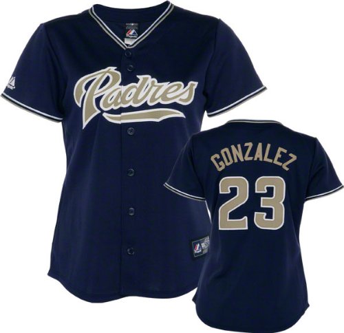 Adrian Gonzalez Women's Jersey: Women's Majestic Navy #23 San Diego Padres Jersey