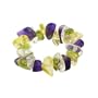 Genuine Amethyst Peridot Citrine Crystal Chip Ring (one size Fits all)