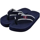 MLB Minnesota Twins Unisex Basic Flip Flops - Navy Blue (Medium)