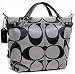 Coach Brooke Signature Carly Shoulder Hobo Bag Purse Tote Black White