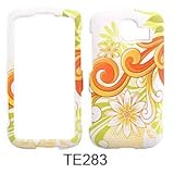 LG Optimus S LS670 Flowers on White Hard Case/Cover/Faceplate/Snap On/Housi ....