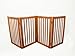 Welland 4 Panels Free Standing Folding Dog Pet Fold Configurable Gate with 360 Degree Z (Light Cherry)