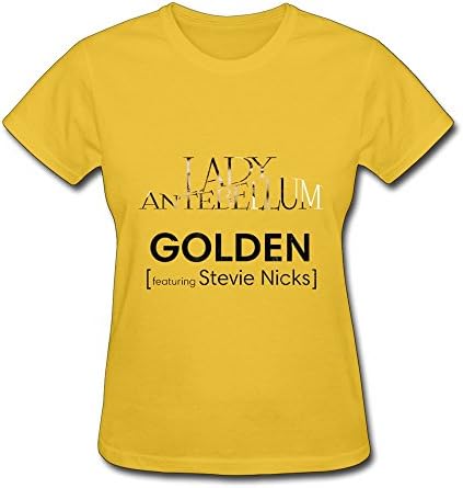 PTHF Womens Lady Antebellum Golden Feat Stevie Nicks Cotton Tee Shirt L Yellow