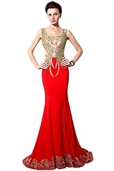 Lace Mermaid Crepe/Spandex Evening Dress/Prom Dress 