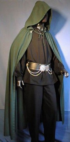 MITTELALTER CAPE UMHANG GOTHIC LARP KNECHT WGT VAMPIR 5003 Grün