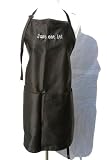 Black Just Eat It Embroidered Apron