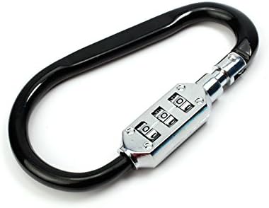 Blogger 3 Dial Combination Lock Travel Code Locks Resettable Combination Padlock Key Chain Mountaineering Key Buckles Mini Password Locker for Luggage D-type Arc-shaped Rock Climbing Travel Padlock