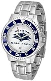 Nevada Wolf Pack Suntime Competitor Game Day Steel Band Watch - NCAA College Athletics