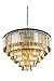 Elegant Lighting 1201D44MB-GT/RC Sydney Collection Pendent Lamp D:44" H:32" Mocha Brown Finish (Royal Cut Golden Teak Crystals)