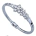 YAZILIND Jewelry Grace Double Flower Carve Charming Bangle Bracelet Lady 2.2
