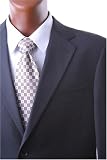 Men's Super 140's Single Breasted 2 Button Black Wool Dress Suit Flat Front Pants
