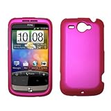 HTC Wildfire G8 GSM Hot Pink Rubberized Hard Cover Crystal Case