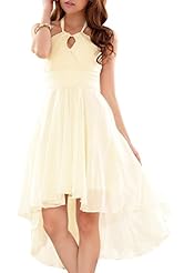 Halter Sleeveless Chiffon Party Dress/Wedding Dress 