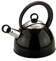 1.5 Litre traditional Whistling Kettle, Stainless Steel in Black