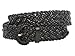 1 1/4 Inch Wide Metallic Braided Woven Belt