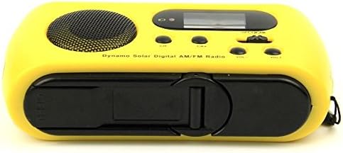 Multifunctional Survival Handheld Solar Powerd Hand Crank 3 LED Flashlight Self Powered AM/FM Digital Radio Phone charger (pattern1 yellow)