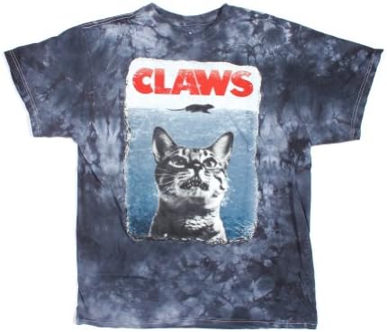 Claws Cat Jaws Spoof Graphic T-Shirt - Small